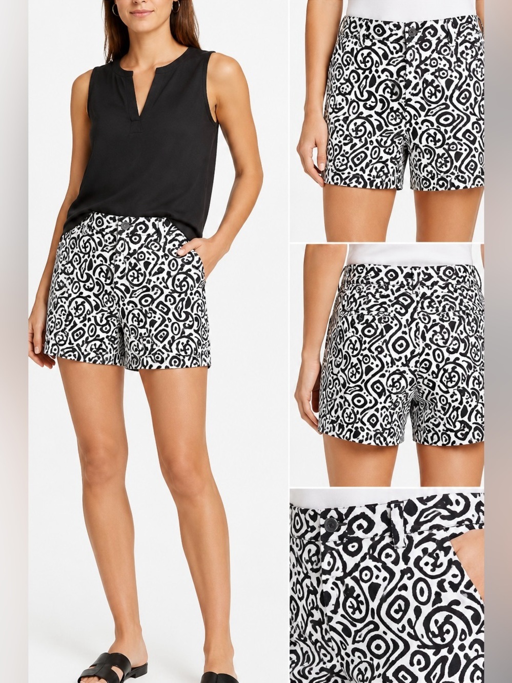Isaac Mizrahi New York Abstract Print Shorts